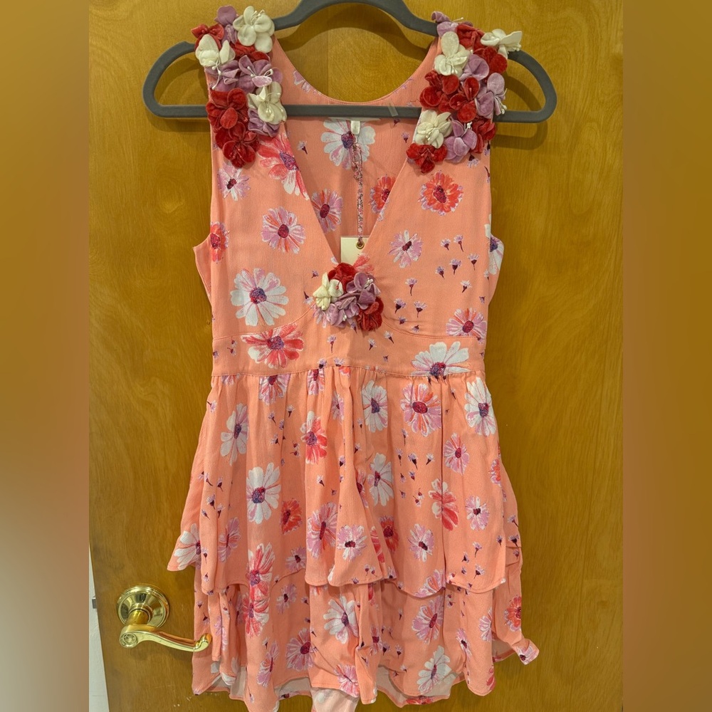 Shayna Dress in Coral Blaze by LoveShackFancy